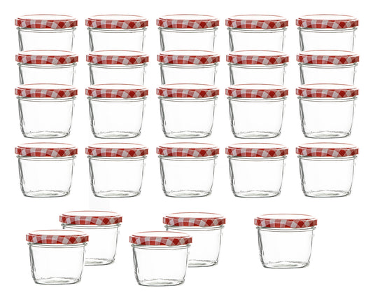 BigDean 24x Marmeladengläser 230ml - Mini Einmachgläser TO 82 - Einweckgläser mit Schraub-Deckel - Einkochgläser klein - Made in Germany image 2