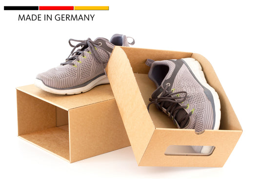 BigDean 30er Boxen-Set mit Sichtfenster & Schublade - Pappkarton aus Kraftpapier - Schuhbox Spielzeug-Box Aufbewahrung für Zubehör & Accessoires image 2