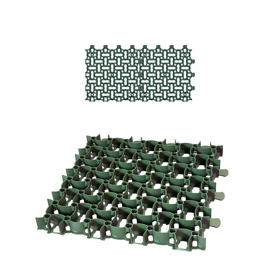 BigDean 2X Rasengitter Paddockplatte 50x50 cm Rasenmatten Rasenwaben Kiesgitter Parkplatzrasen 0,5 m² image 1