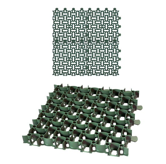 BigDean 4X Rasengitter Paddockplatte 50x50 cm Rasenmatten Rasenwaben Kiesgitter Parkplatzrasen 1 m² image 1