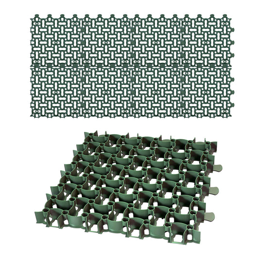 BigDean 8X Rasengitter Paddockplatte 50x50 cm Rasenmatten Rasenwaben Kiesgitter Parkplatzrasen 2 m² image 1