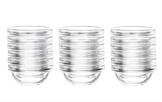 BigDean 18x Dipschalen Ø 6 cm aus gehärtetem Glas 30ml - Für Dip, Marmelade, Konfitüre - Stapelbar - Für Spülmaschine & Mikrowelle - Mini Soßen-Schalen für Tapas, Ketchup & Buffet image 2