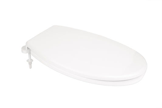 WC-Sitz mit Deckel weiß - 46x37 cm - Ovaler Toilettensitz inkl. Toilettendeckel für gängige Modelle 2