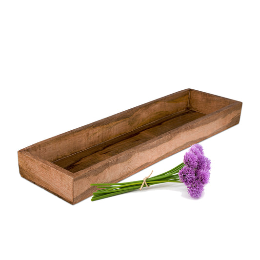 Tablett aus Mangoholz - 50 x14,5 x 5 cm - Vintage Holztablett rechteckig