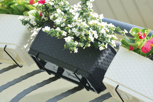 BigDean Blumenkasten Blumentopf Blumenkasten Pflanzkübel Pflanzgefäß Pflanztopf Balkonkasten | ca. 49 x 16 x 17 cm LxBXH| 12 Liter | inkl. Selbstbewässerungssystem Anthrazit image 2
