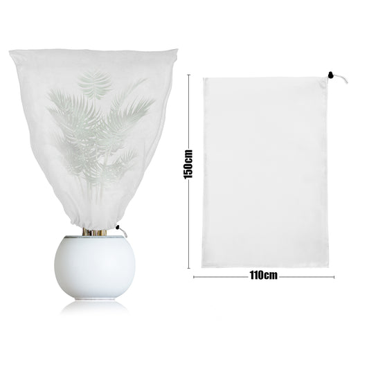 BigDean 2er Set Winterschutz Kübelpflanzensack 110 x 150 cm Pflanzenschutzsack Wintervlies Schutzhaube Vlieshaube für Pflanzen Winterabdeckung extra stark image 2