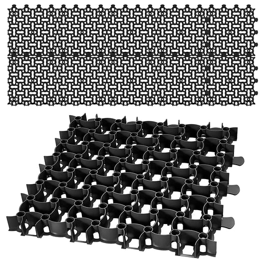 BigDean 10x Rasengitter Paddockplatte SCHWARZ 50x50 cm Rasenmatten Rasenwaben Kiesgitter Parkplatzrasen 2,5 m² image 1