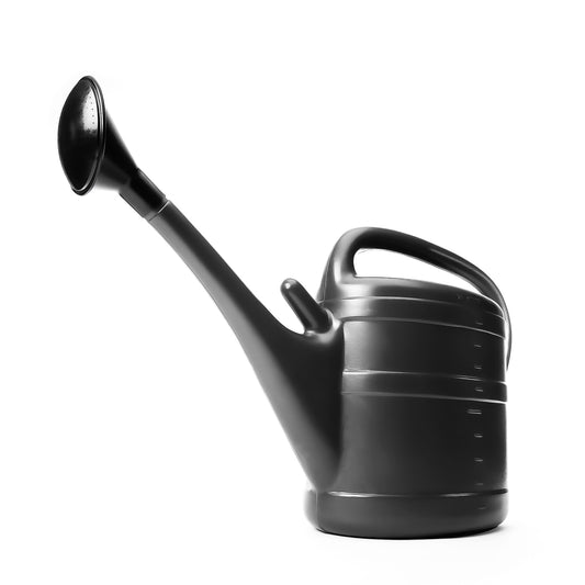 Gießkanne 10 Liter anthrazit mit abnehmbarer Brause für Haus & Garten + Brausehalterung