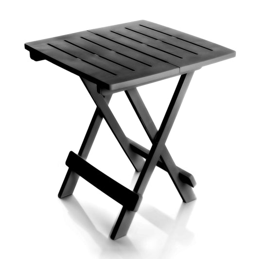 Beistelltisch anthrazit aus Kunststoff LxBxH 45x43x50cm – wetterfester Campingtisch - Klappt