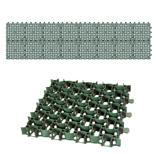 BigDean16x Rasengitter Paddockplatte 50x50 cm Rasenmatten Rasenwaben Kiesgitter Parkplatzrasen 4 m² image 1