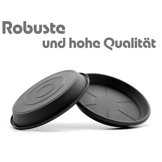 BigDean 20 Stück Blumentopf Untersetzer Ø 40 cm in Anthrazit – Topfuntersetzer 2