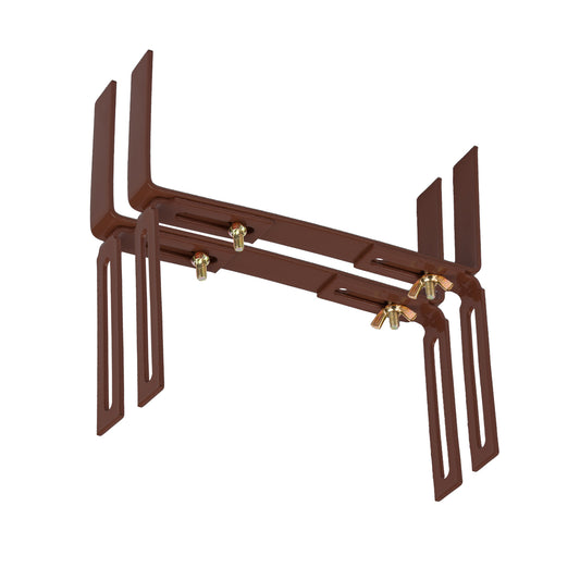 BigDean Blumenkastenhalter 2 Stück braun Standard H-Form Kasten Halter Balkonkastenhalter