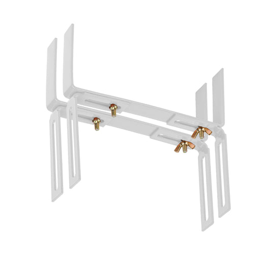 BigDean 2 Stück Blumenkastenhalter weiß Standard H-Form Kasten Halter Balkonkastenhalter image 1