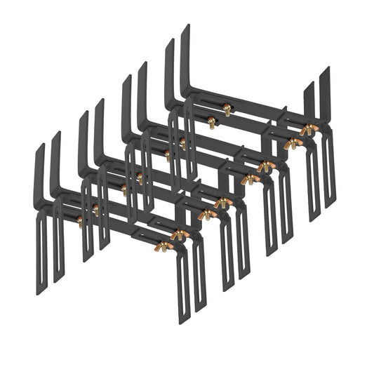 BigDean 8 Stück Blumenkastenhalter anthrazit Standard H-Form Kasten Halter Balkonkastenhalter image 1