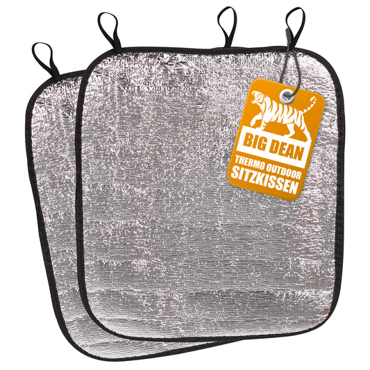 BigDean 2X Thermo Sitzkissen 35x40cm Outdoor Event Alu Kissen faltbar image 1