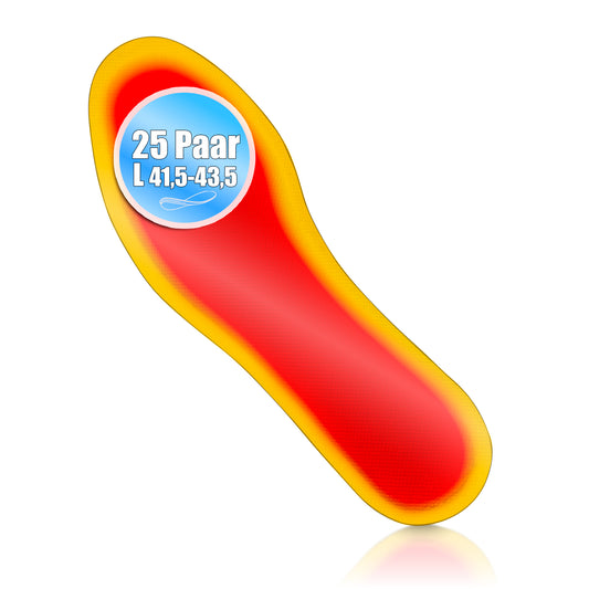 BigDean 25 Paar Fußwärmer – Sohlenwärmer für Schuhgröße 41,5-43,5 8h Wärme – ohne Strom image 1