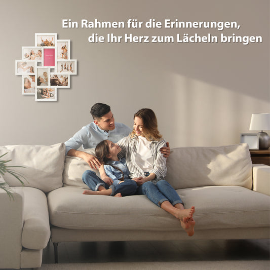 BigDean Bilderrahmen Collage 10x15 cm – Fotorahmen für 10 Fotos 2