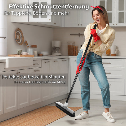 BigDean Gummibesen mit Stiel ausziehbar bis 150 cm 2