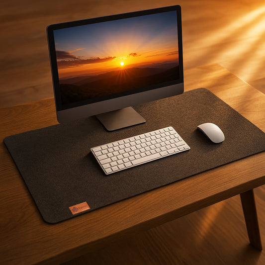 BigDean Schreibtischunterlage Filz XXL 90x40 cm – Premium Filz-Mauspad & Tischschutz, Rutschfest, Geräuschdämpfend Edle Filzunterlage für Homeoffice, Laptop & Gaming Wasserabweisend & pflegeleicht image 1
