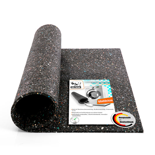 BigDean Premium Antivibrationsmatte 60x60 cm 1cm dicke Waschmaschinen Unterlage Made in Germany Antirutschmatte Waschmaschine Gummimatte zuschneidbar image 1