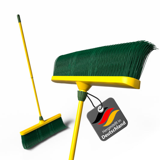Krallenbesen XL mit Teleskopstiel gebogenen Borsten Gartenbesen für echte Tiefenreinigung