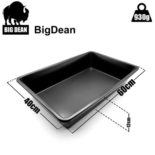 BigDean Ölauffangbehälter 60x40x12 cm aus robustem Kunststoff – Auffanghilfe für Ölwechsel 2