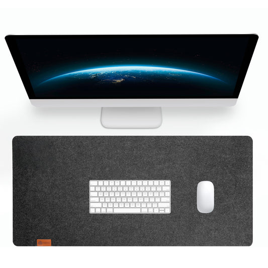 BigDean Schreibtischunterlage Filz rutschfest 90x40 cm – XXL Mauspad Schreibunterlage, Schreibtischmatte für Homeoffice – Schreibtisch Unterlagenmatte - Desk Mat image 1