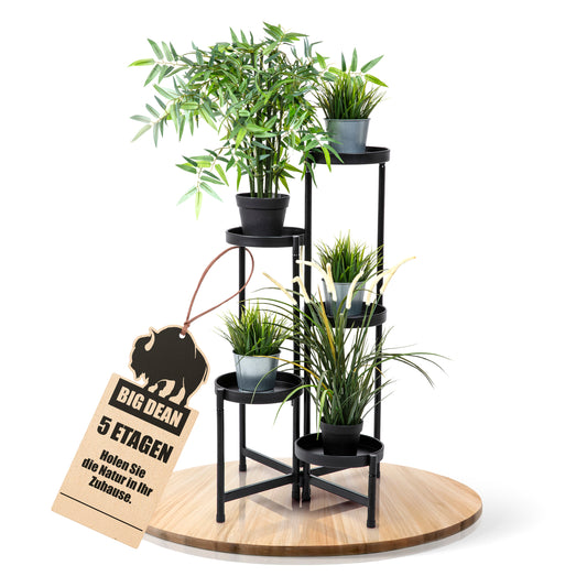 5 Etagen Blumentreppe Blumenständer klappbarer Pflanzenständer Pflanzenregal Blumenregal Pflanzentreppe robuster Blumenständer Metall von BigDean image 1