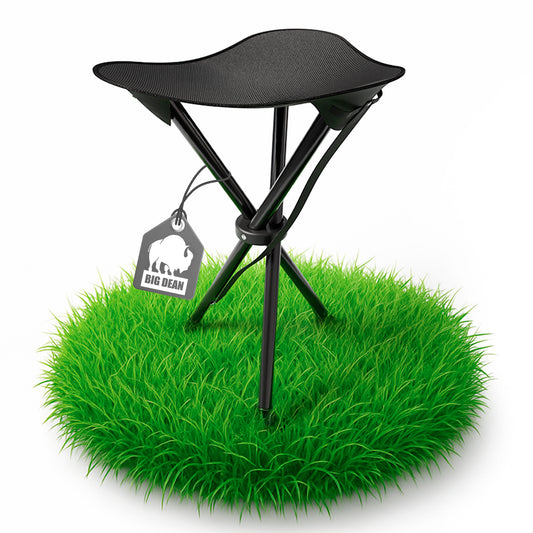 Campinghocker faltbar & ultraleicht - robuster Dreibeinhocker tragbarer Klapphocker