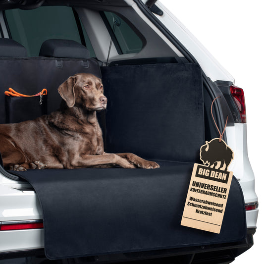 BigDean Universelle Kofferraum Schutzmatte mit Seiten- und Stoßstangenschutz – Schmutz- & Wasserabweisende Kofferraummatte für Hund und Gepäck image 1