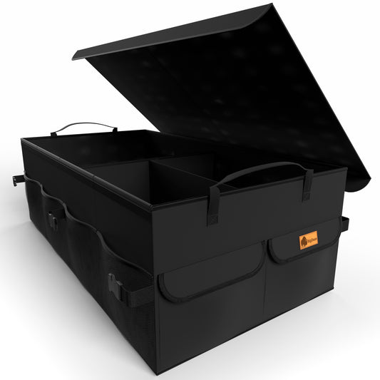 BigDean Premium Kofferraum Organizer faltbar mit Deckel – robuster Auto Organizer mit doppeltem Boden image 1