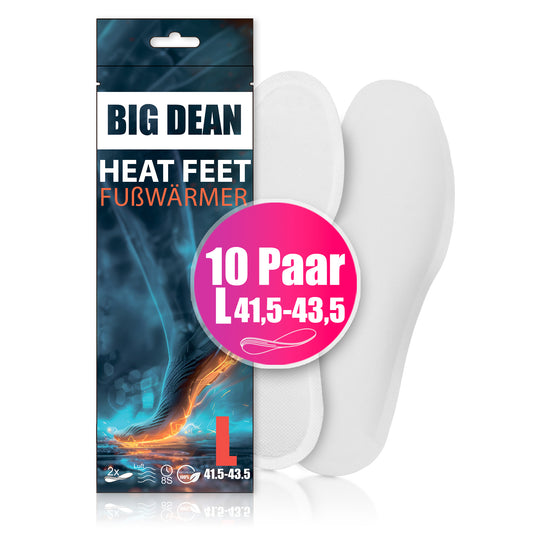 BigDean 10 Paar Fußwärmer – Sohlenwärmer für Schuhgröße 41,5-43,5 8h Wärme image 1