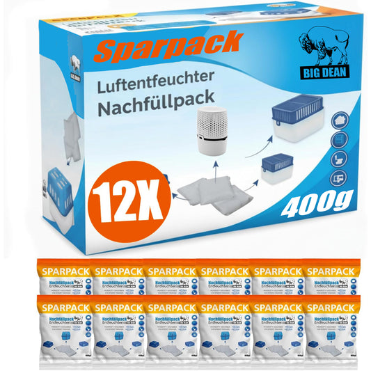 Luftentfeuchter Nachfüllpack 12 x 400 Gramm Premium Granulat image 1