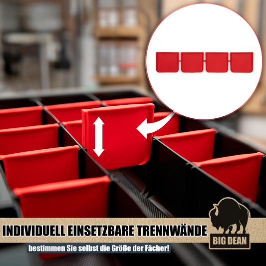 10 Stück XL Sortierbox Sortimentskasten mit flexibler Einteilung MADE IN EUROPE image 2