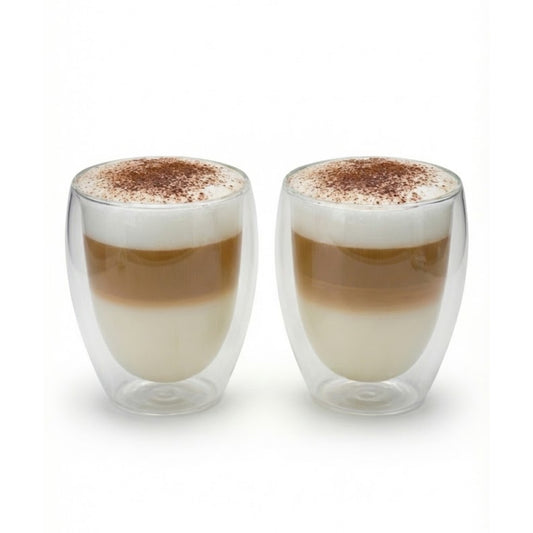 2x 300ml doppelwandige Latte Macchiato Gläser Borosilikatglas - doppelwandige Kaffeegläser
