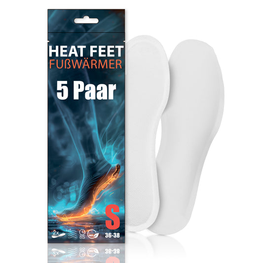 5 Paar HEAT FEET Wärmesohlen, Heizsohlen, Einlage Fußwärmer, wärmende Sohlen, warme Einlegesohlen, Wintersportarten Outdoorsport Weihnachtsmarkt, bei kalten Füßen für Schuhgröße 36-38 8h Wärme image 1