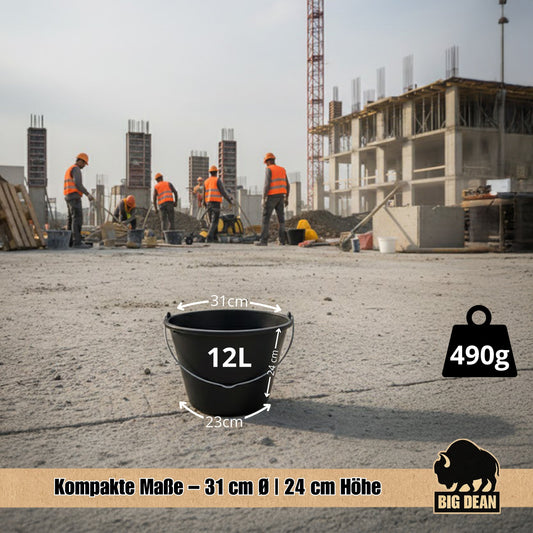 5 Stück Baueimer 12 Liter mit Skala Made in Europe image 2