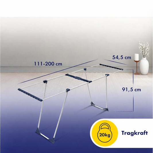 CasaSi® EasyFlex – Ausziebarer Wäscheständer 20m – ausziehbar & platzsparend – Wäscheständer Schwarz aus legiertem Stahl für Kleidung und Handtücher image 2
