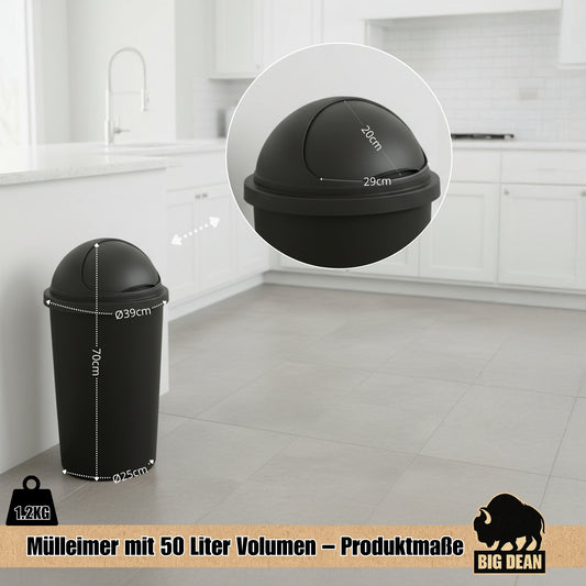 BigDean Müllemer mit Kugelkopf Midnight Edition ca. 50 Liter image 2