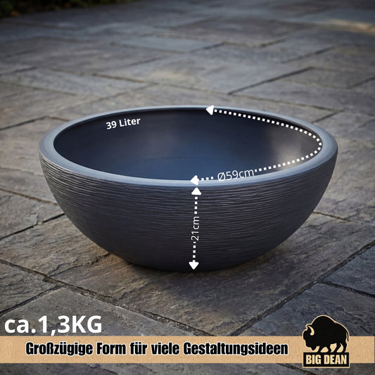 BigDean XL Pflanzschale 59cm x21cm DXH ideal auch als Brunnenschale image 2