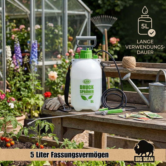 Drucksprüher 5 Liter 3 bar Sprühstange und Düse aus Edelstahl. Länge Lanze Plus Schlauch 170cm! image 2
