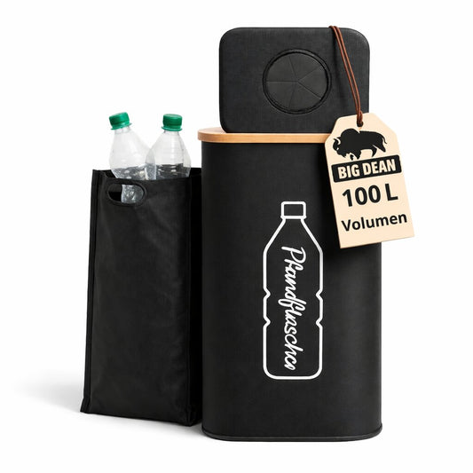 Pfandflaschen Sammelbehälter 100L – Pfandflaschen Behälter Pfandsammler für Zuhause – für 30–40 Flaschen bis 1,5L – Flaschensammler Leergut Sammelbehälter Pfandsammler Flaschensammler Pfandflaschen image 1