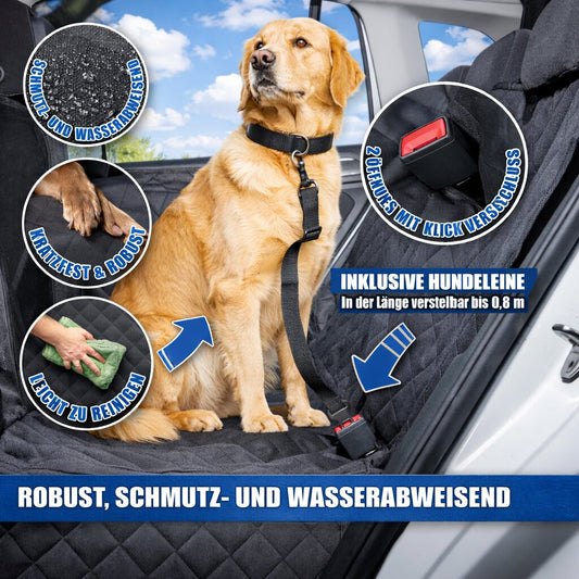 Autoschondecke Hund Rücksitz mit Sichtfenster & Seitenschutz, wasserdichte Hundedecke Auto Rückbank aus 600D Oxford, rutschfest, kratzfest, teilbar als Hängematte für SUV, Kombi & Kleinwagen image 2