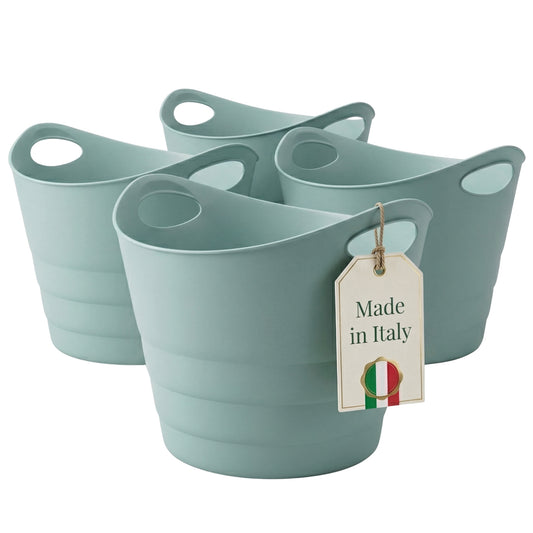 4 Stück Elastischer Gummitrog Trog mit Tragegriffen Universal Flexibler Gartenkorb Mehrzwecktrog ca. 50 Liter image 1
