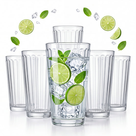 BigDean 6x Wassergläser - Trinkgläser Set à 410 ml - Ideal auch als Gin Gläser, Longdrinkgläser oder Saftgläser Spülmaschinenfest super Haptik image 1