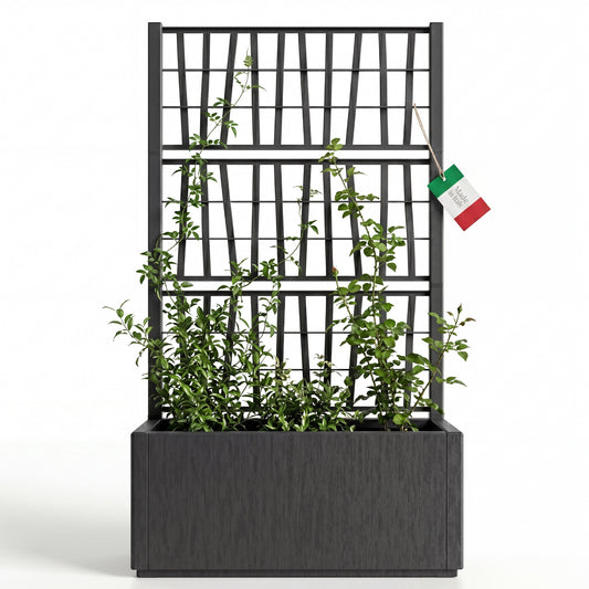 BigDean Blumenkasten mit Rankgitter Pflanzkasten 80x36x 140 cm hoch Made in Europa image 1