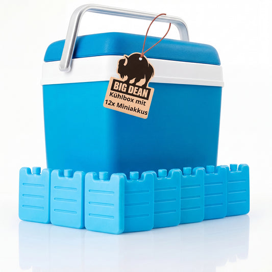 Kühlbox inkl. 12 Kühlakkus 24 Liter Kühlbox mit Akku für bis zu 11 h Kühlung