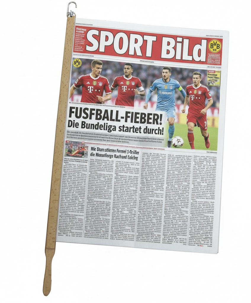 Zeitungshalter Primus mit Einspannlänge 60cm Buche natur