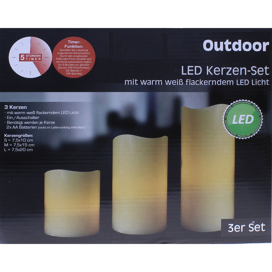 A  Cepewa 3 STück Outdoor Kerzen image 1