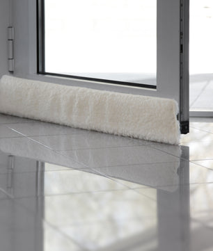 Türluftstopper Windstopper Zugluftstopper Natur Schurwolle 100cm